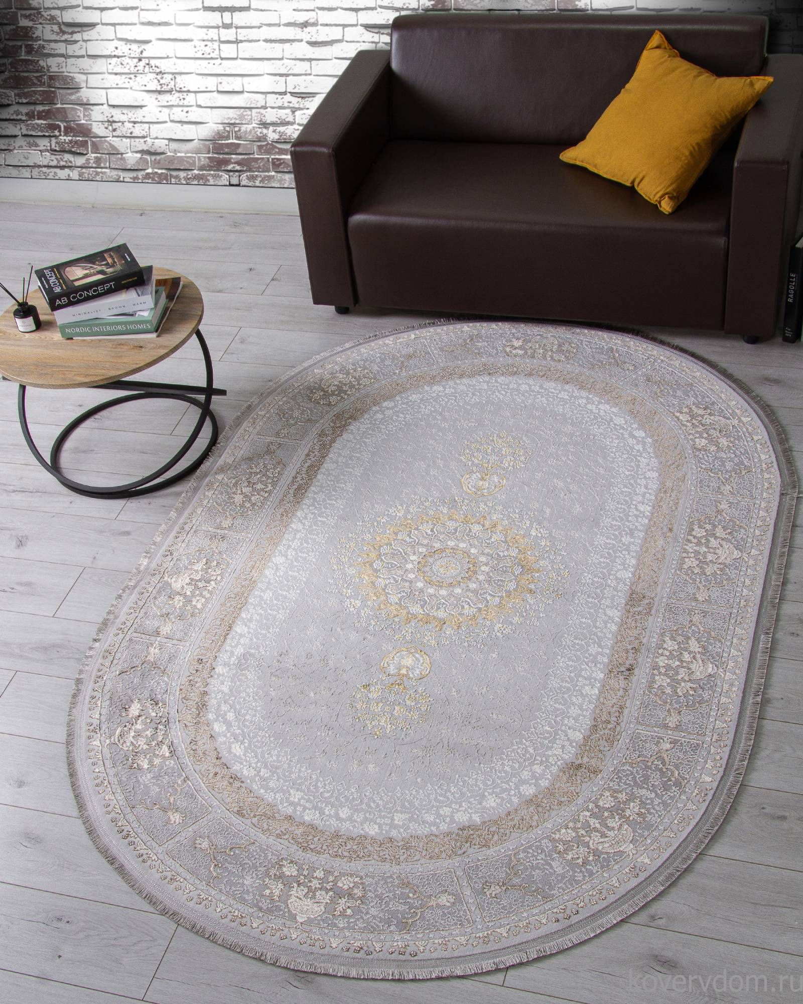 Ковер ZARINA A053B LIGHT GREY SHRINK / LIGHT GREY SHRINK Овал