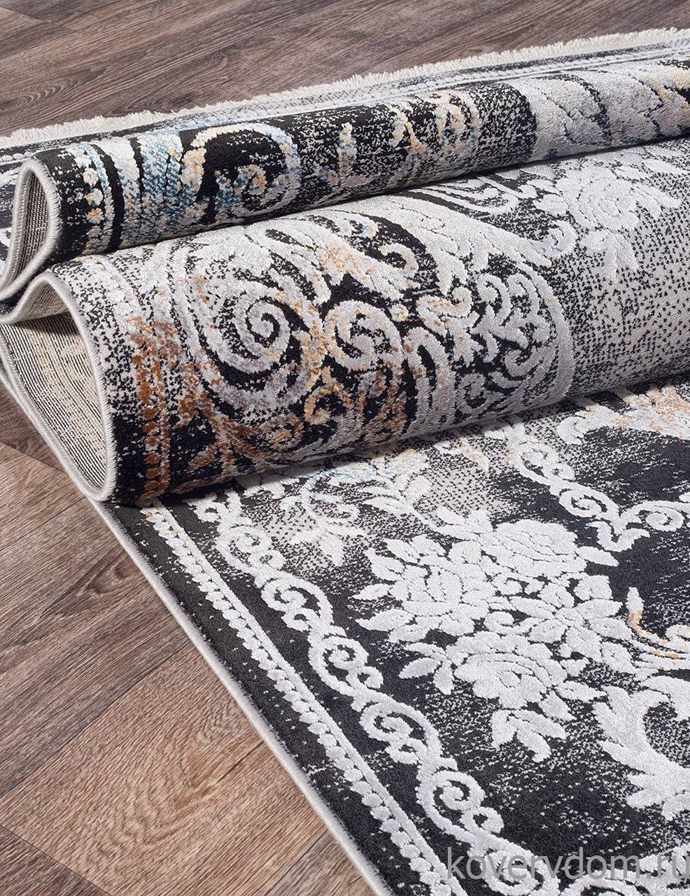 Ковер ERVA 18131 GRAY / BLACK Ковер ERVA 18131 GRAY / BLACK