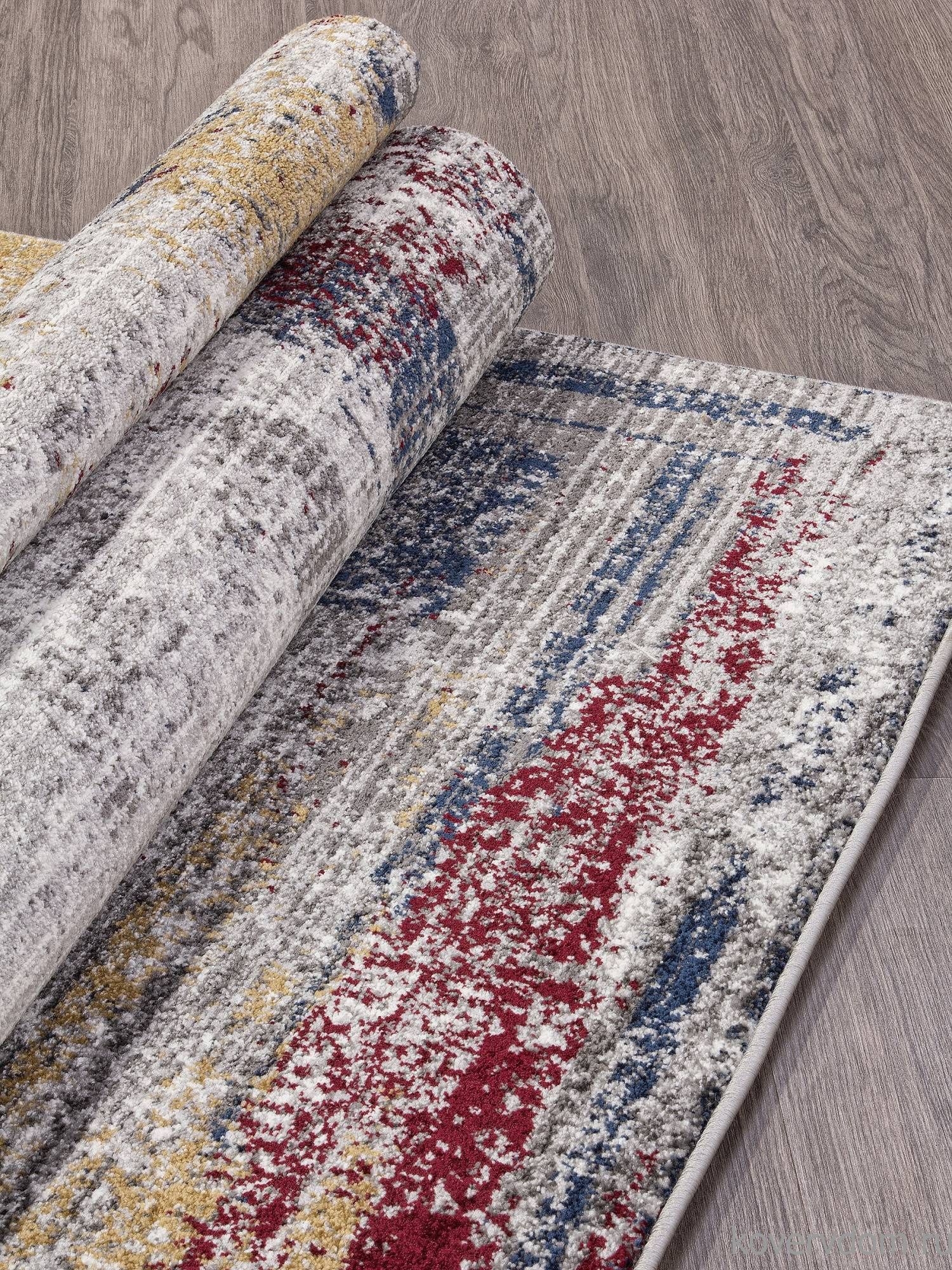 Ковер LONDON D838 GRAY-RED Ковер LONDON D838 GRAY-RED