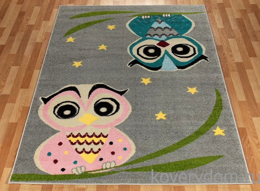 Ковер детский FUNKY TOP Owl grey