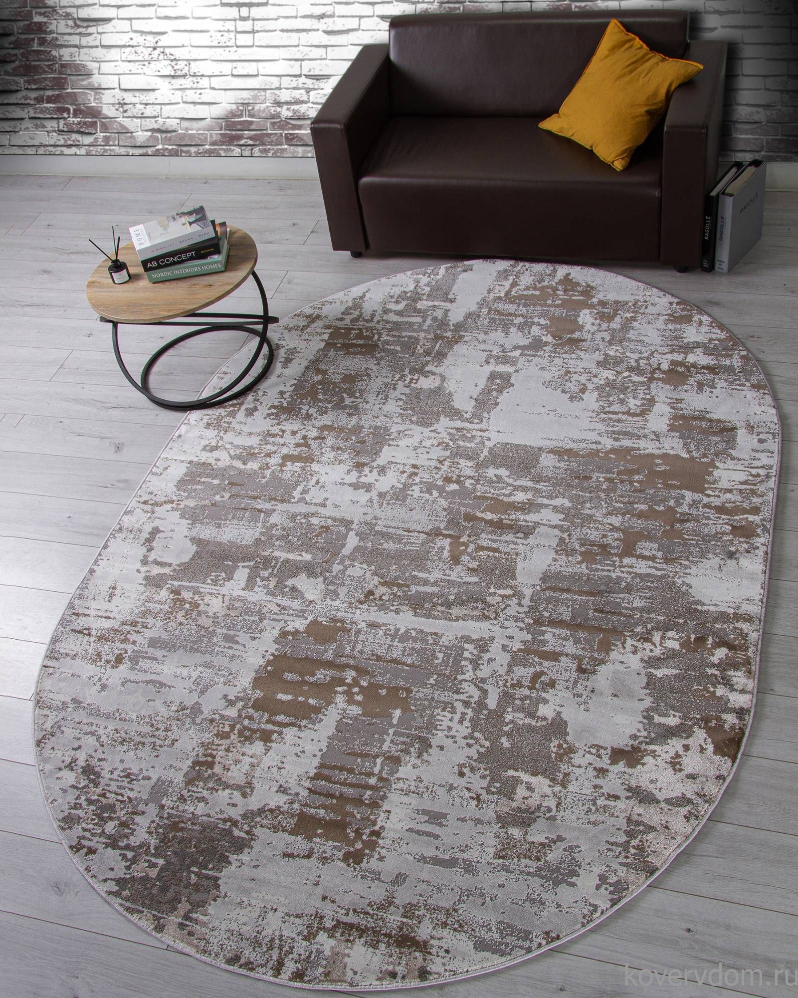 Ковер GRAFF F238 GRAY-BEIGE Овал Ковер GRAFF F238 GRAY-BEIGE Овал