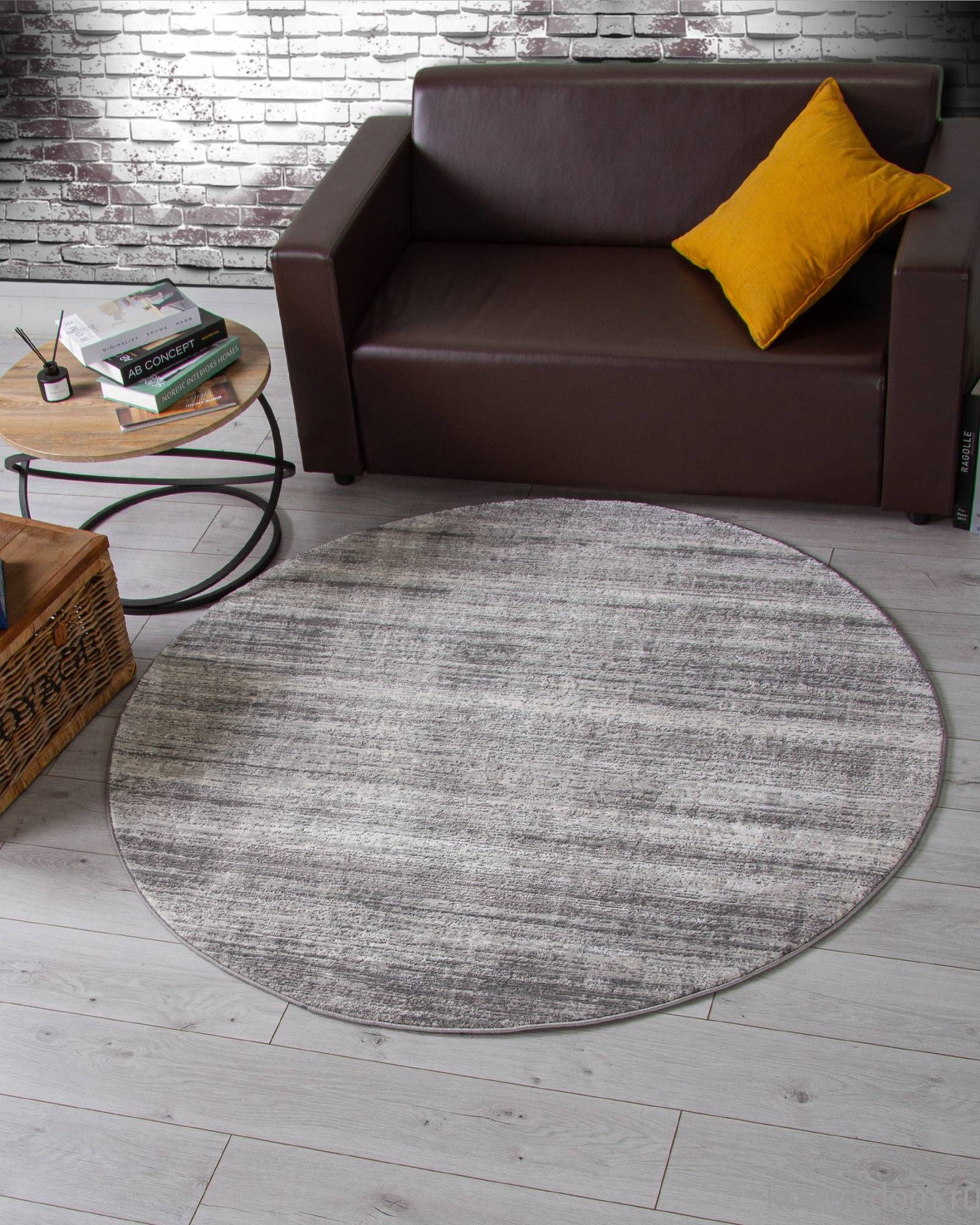 Ковер ARMINA 04077G GREY / GREY Круг