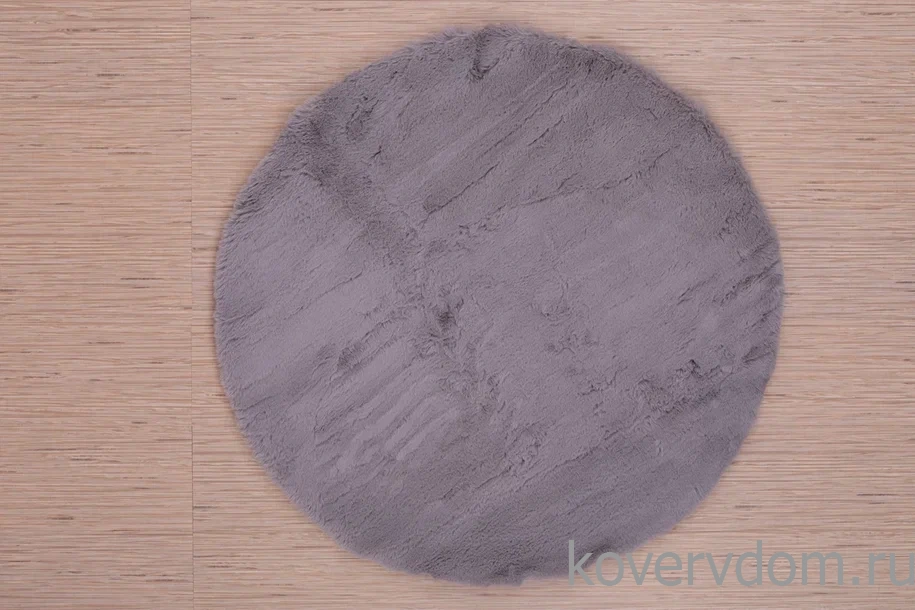 Ковер из искусственного меха Krolik 1000A T9082_GREY круг Ковер из искусственного меха Krolik 1000A T9082_GREY круг