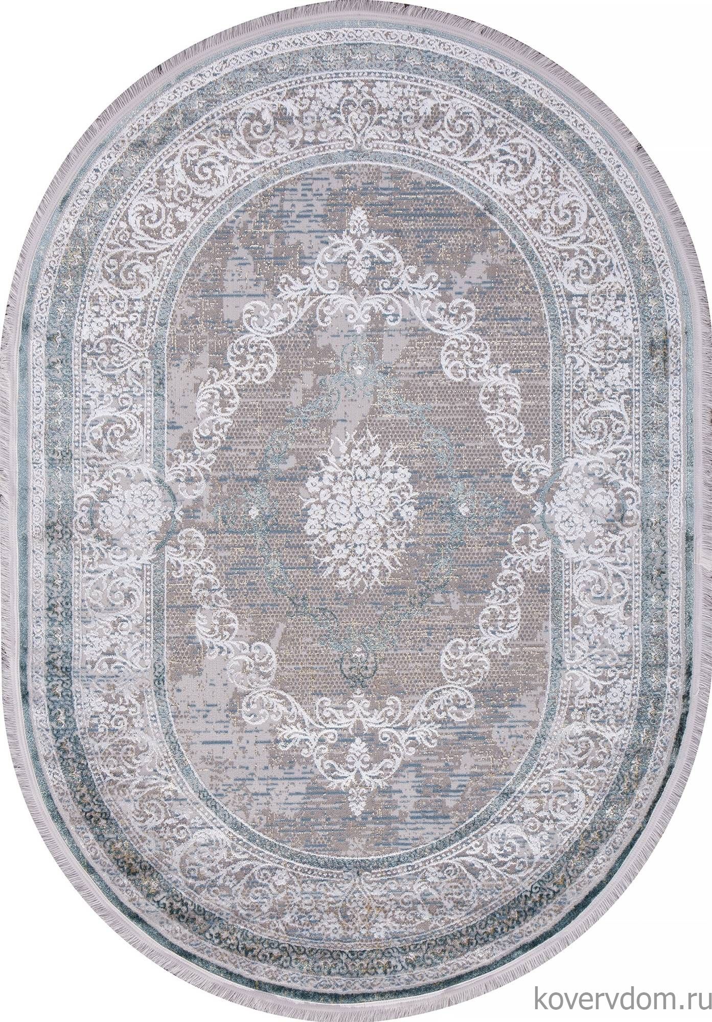 Ковер AJMAL LP 292 CREAM / TURQUOISE Овал Ковер AJMAL LP 292 CREAM / TURQUOISE Овал