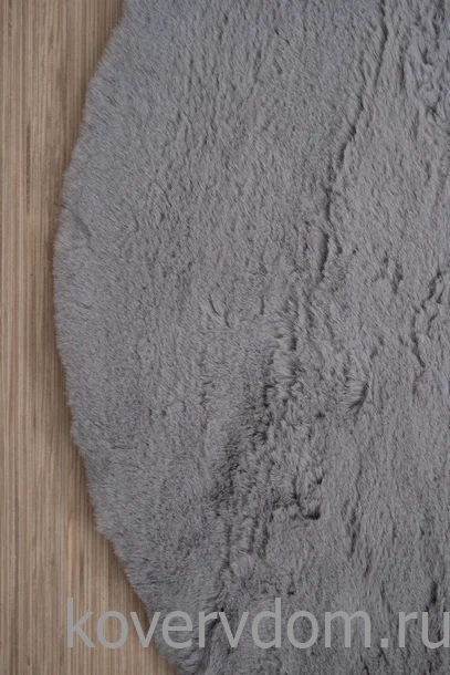 Ковер из искусственного меха Krolik 1000A T9082_GREY круг Ковер из искусственного меха Krolik 1000A T9082_GREY круг