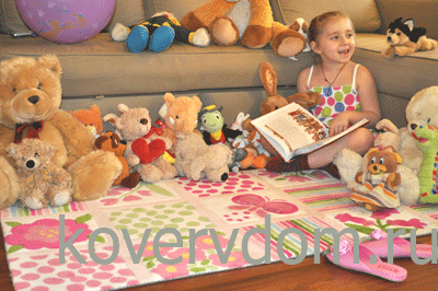 Ковер  детский AMIGO Бело-розовый  Ковер  детский AMIGO Бело-розовый