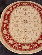 Ковер из Турции из шерсти NAIN 103-01-BK CREAM-RUST Овал