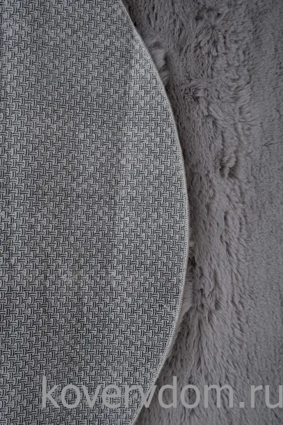 Ковер из искусственного меха Krolik 1000A T9082_GREY круг Ковер из искусственного меха Krolik 1000A T9082_GREY круг