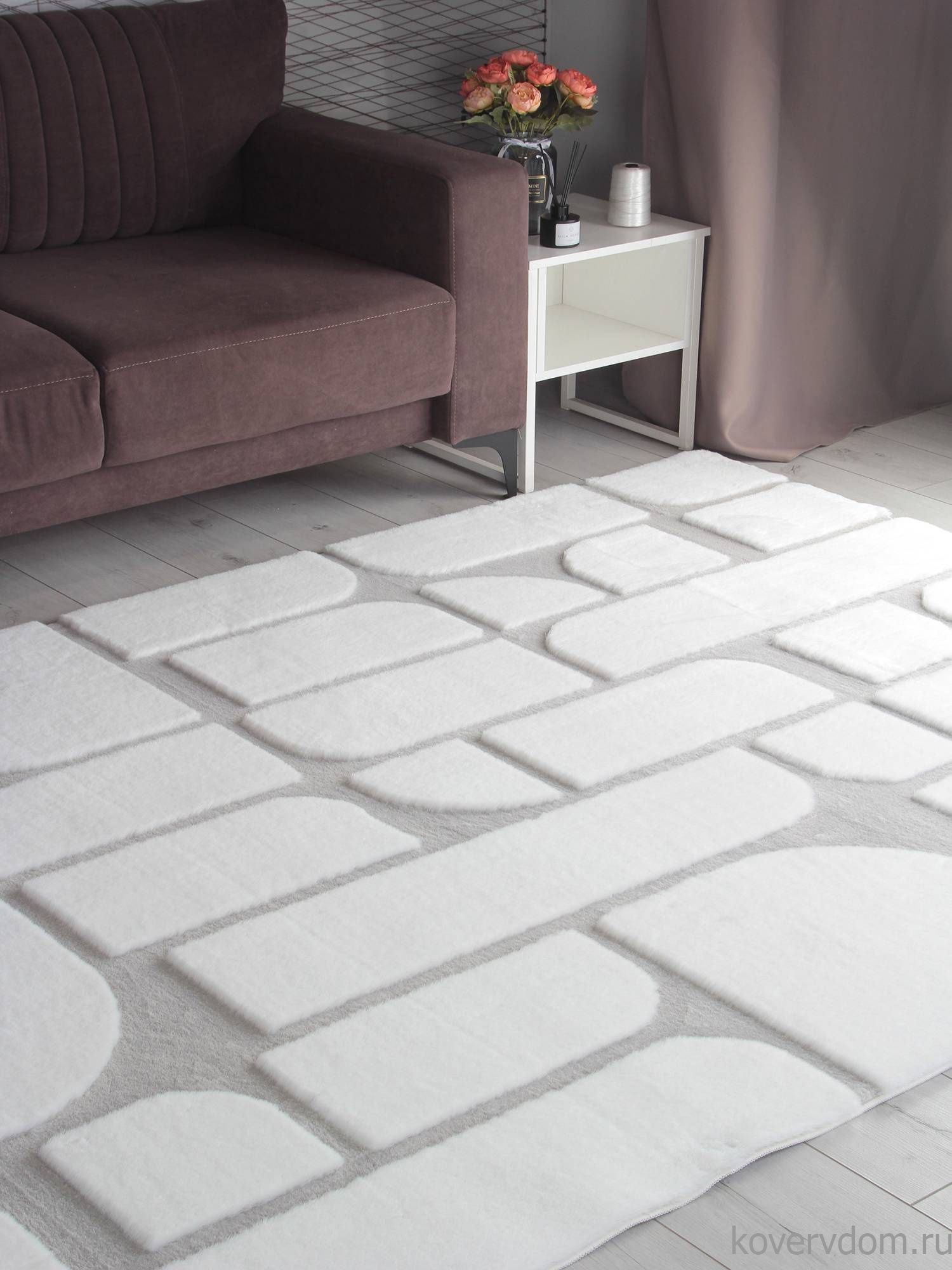 Ковер RABBIT CARVING PX4001 CREAM / GREY