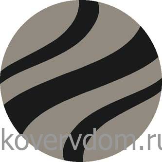 Ковер PLATINUM T617 GRAY-BLACK Круг Ковер PLATINUM T617 GRAY-BLACK Круг