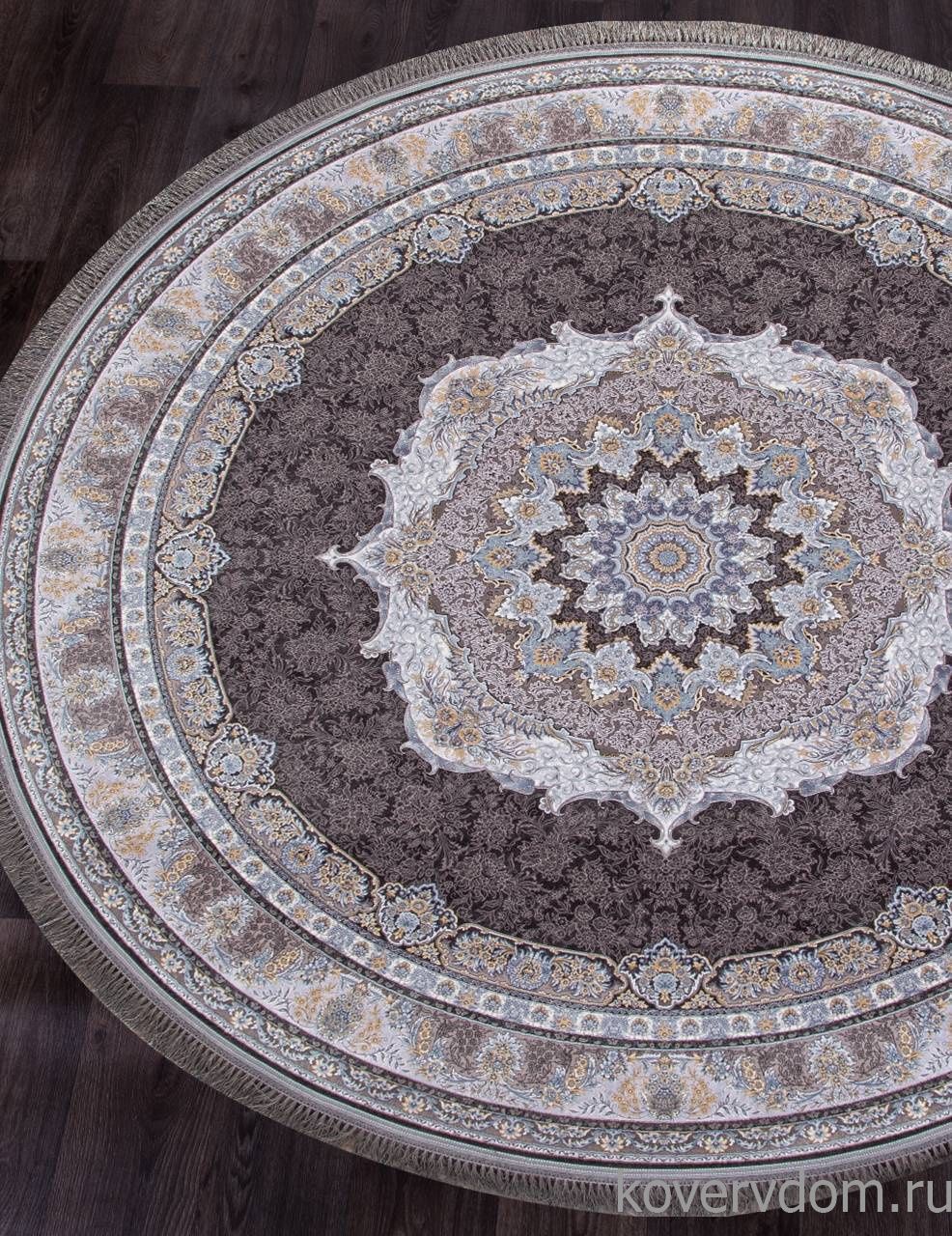 Ковер FARSI 1200 G252 DARK GRAY Круг Ковер FARSI 1200 G252 DARK GRAY Круг