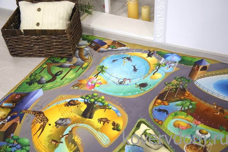 Детский развивающий 3D ковер Сказочный Зоопарк 86027