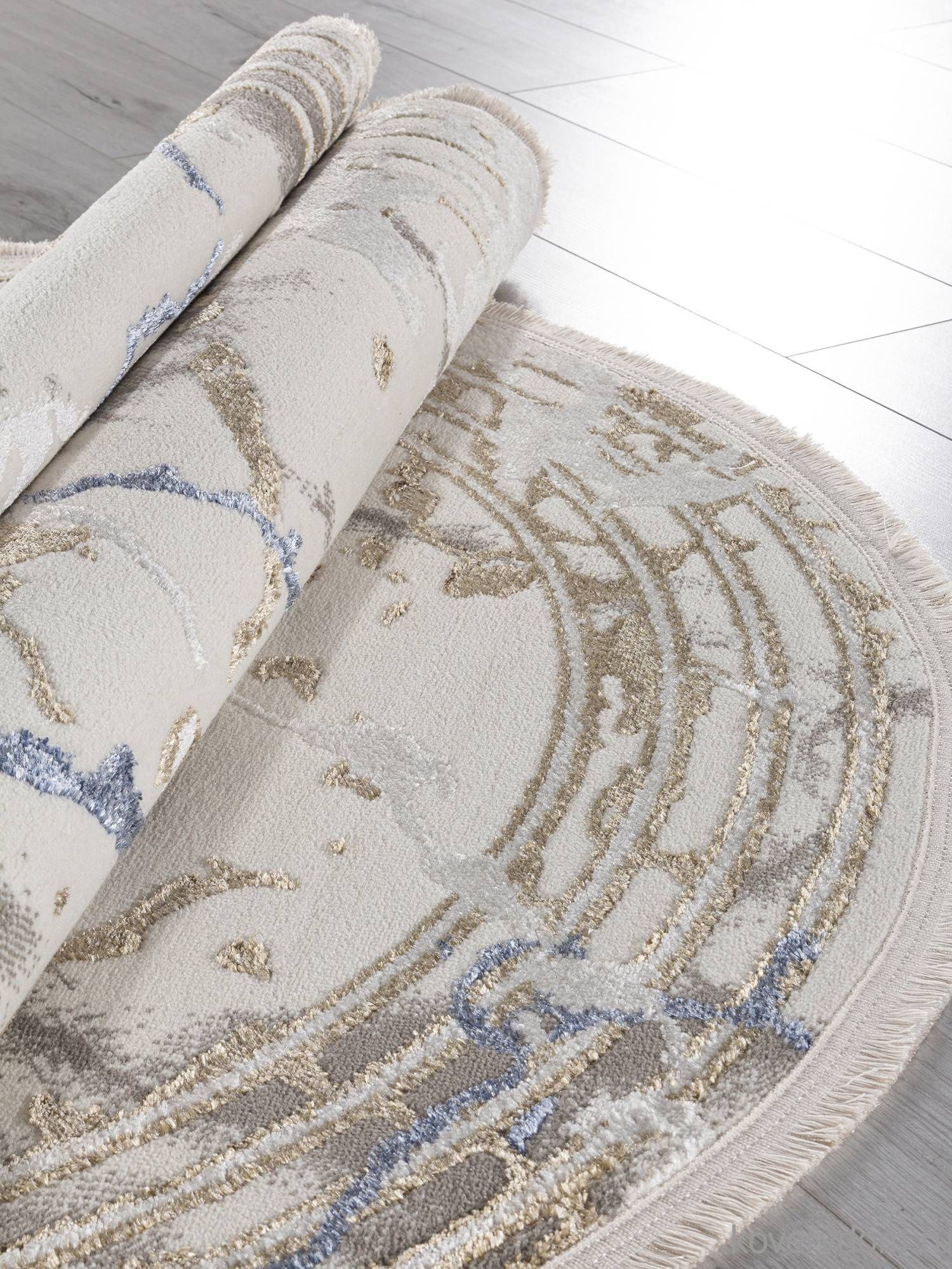 Ковер MOSSO 27243A GRY / NAVY Овал