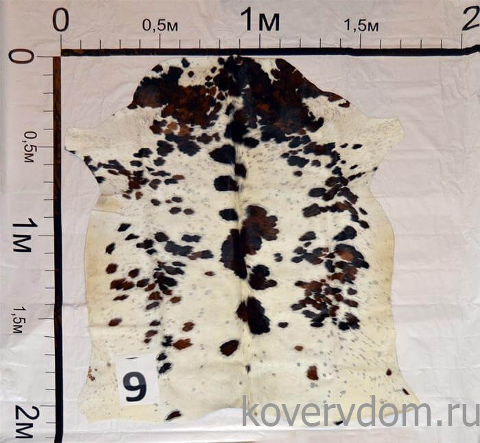 Меховой ковер-шкура ТРИКОЛОР M9