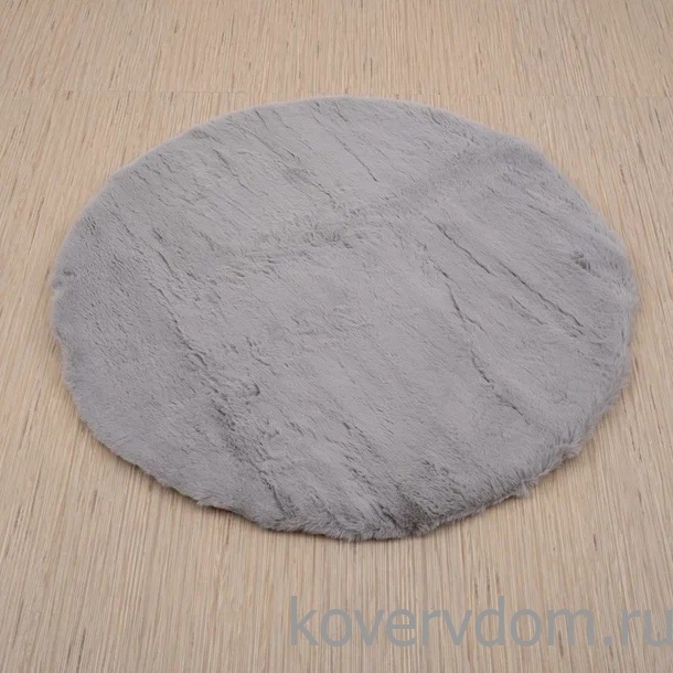 Ковер из искусственного меха Krolik 1000A T9082_GREY круг Ковер из искусственного меха Krolik 1000A T9082_GREY круг