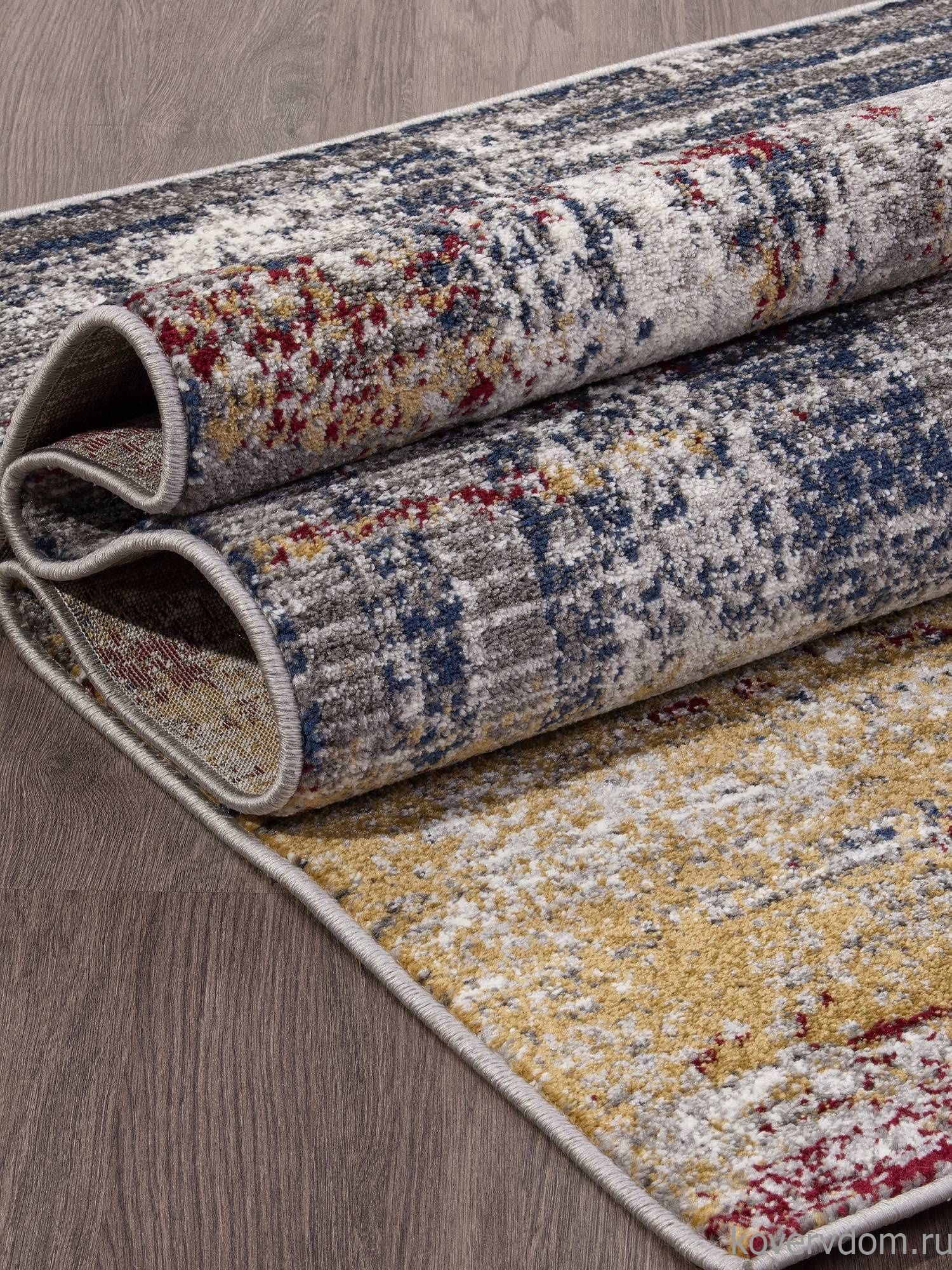 Ковер LONDON D838 GRAY-RED Ковер LONDON D838 GRAY-RED